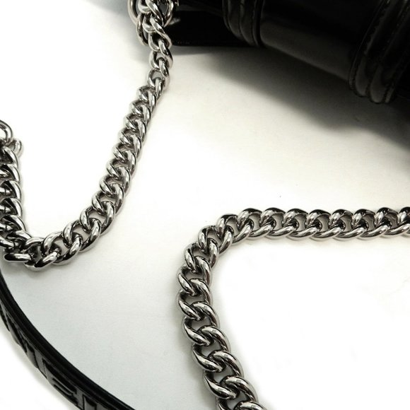 Chanel Enamel Black Chain Shoulder Bag - Picture 4 of 9
